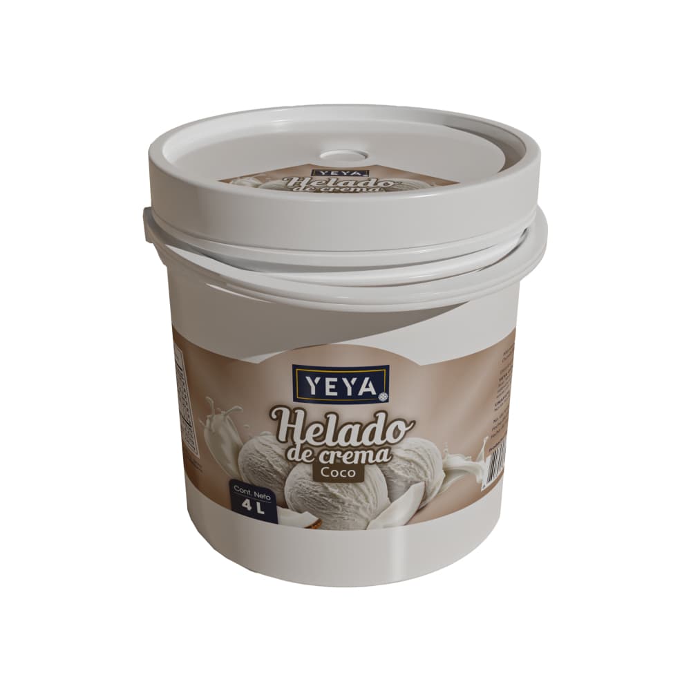 Helado de crema sabor coco YEYA (4 L) - Imagen 1