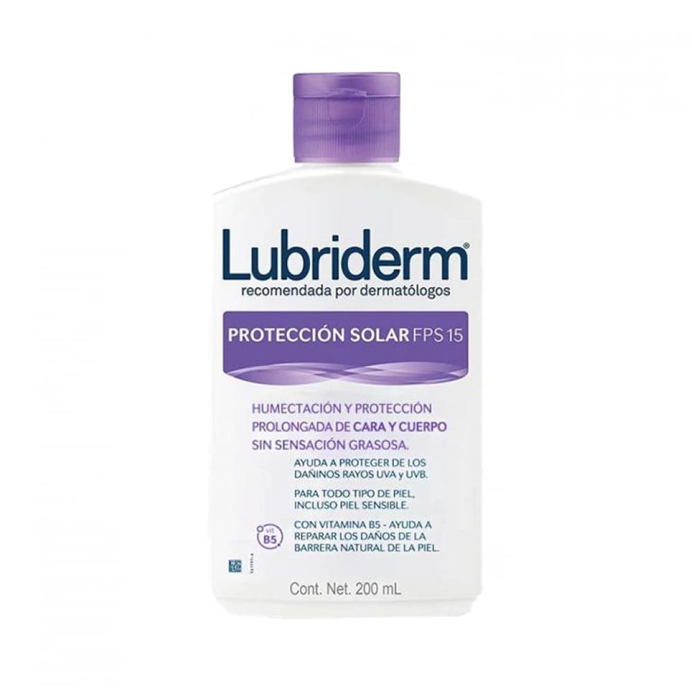 Crema humectante corporal protección solar FPS 15 Lubriderm (200 ml) - Imagen 1