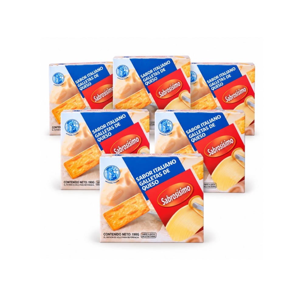 Combo Galletas de queso Sabrosísimo (6 x 190 g / 6.70 oz) - Imagen 1