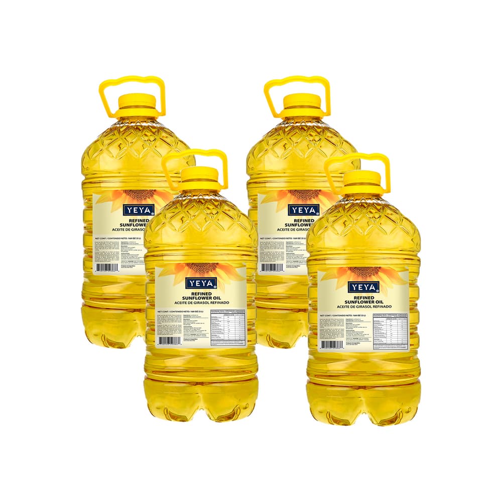 Aceite de girasol refinado Yeya (4 x 5 L) - Imagen 1