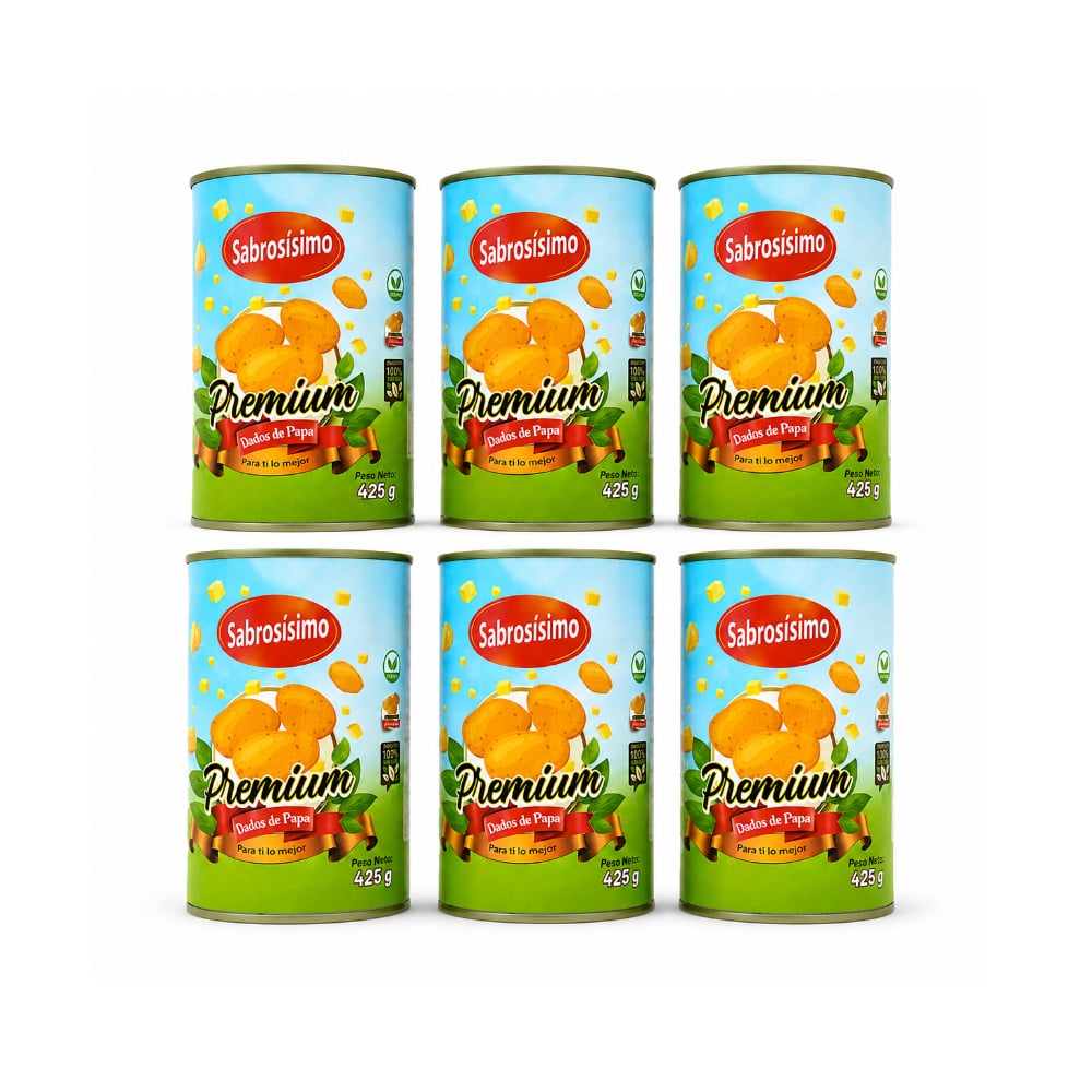 Combo Dados de papa enlatado Sabrosísimo (6 x 425 g / 14.99 oz) - Imagen 1