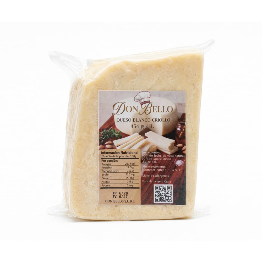Queso blanco criollo Don Bello (454 g / 1 lb) - Imagen 1