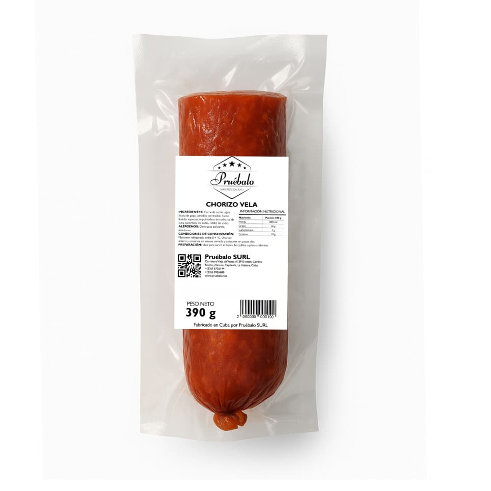 Chorizo vela Pruébalo (390 g / 13.75 OZ) - Imagen 1