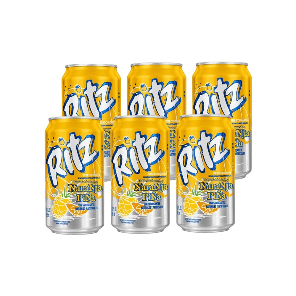 Refresco gaseado sabor naranja piña Ritz (6 x 355 ml) - Imagen 1