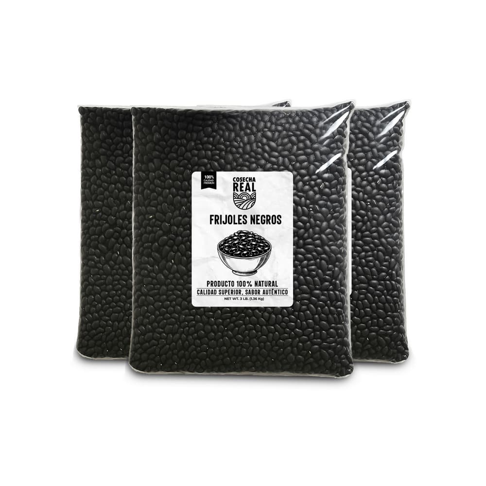 Frijoles negros Cosecha Real (3 x 1.36 kg / 3 lb) - Imagen 1