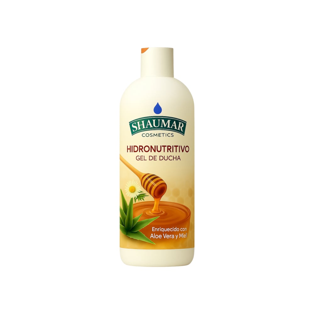 Gel de baño hidronutritivo con aloe vera y miel Shaumar (1000 ml) - Imagen 1