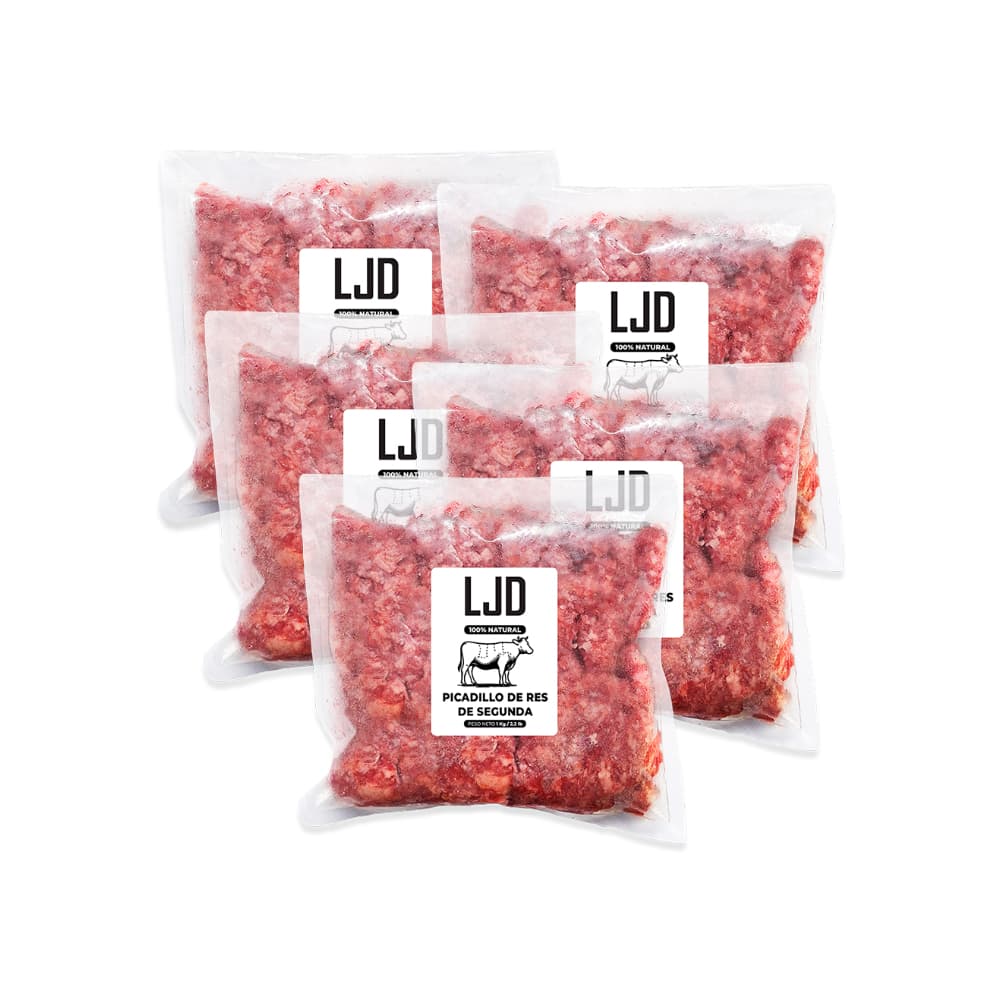 Picadillo de res de segunda LJD (5 x 1 kg / 2.2 lb) - Imagen 1