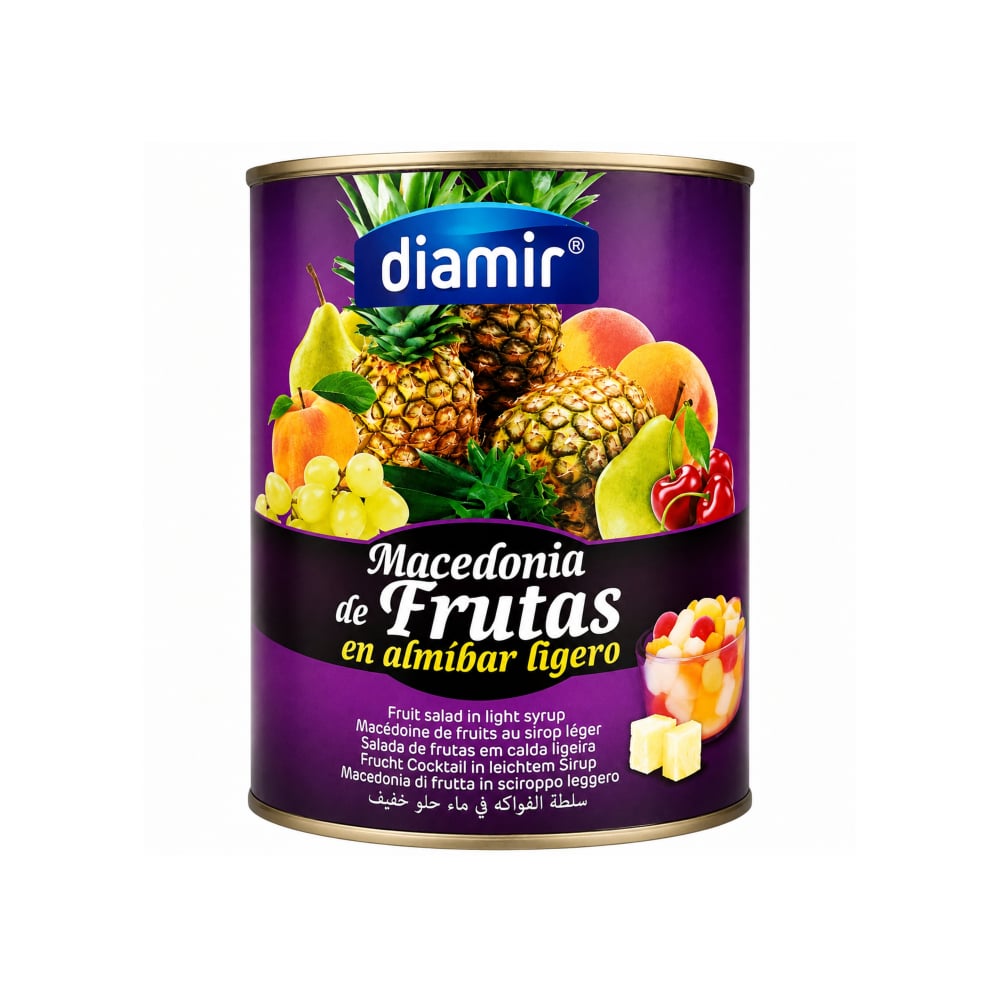 Macedonia de frutas en almíbar ligero Diamir (2.65 kg / 5.85 lb) - Imagen 1