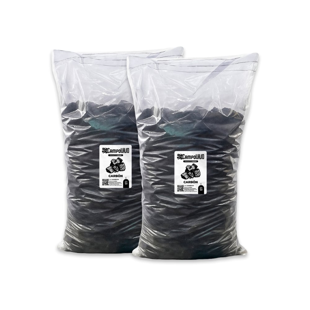 Carbón vegetal Campo Vivo (2 x 10 kg / 22 lb) - Imagen 1