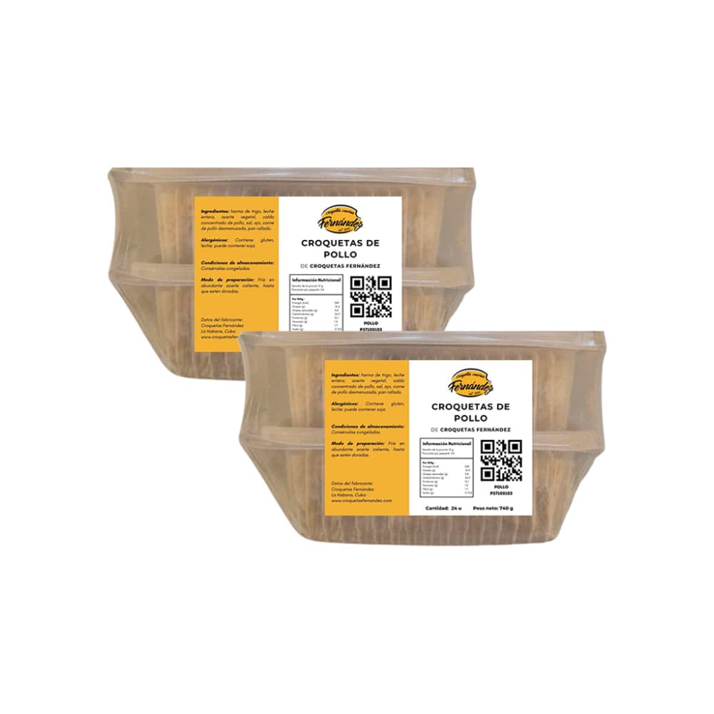 Combo: Croquetas de pollo Croquetas Fernández ( 2 X 740 g / 1.63 lb) - Imagen 1