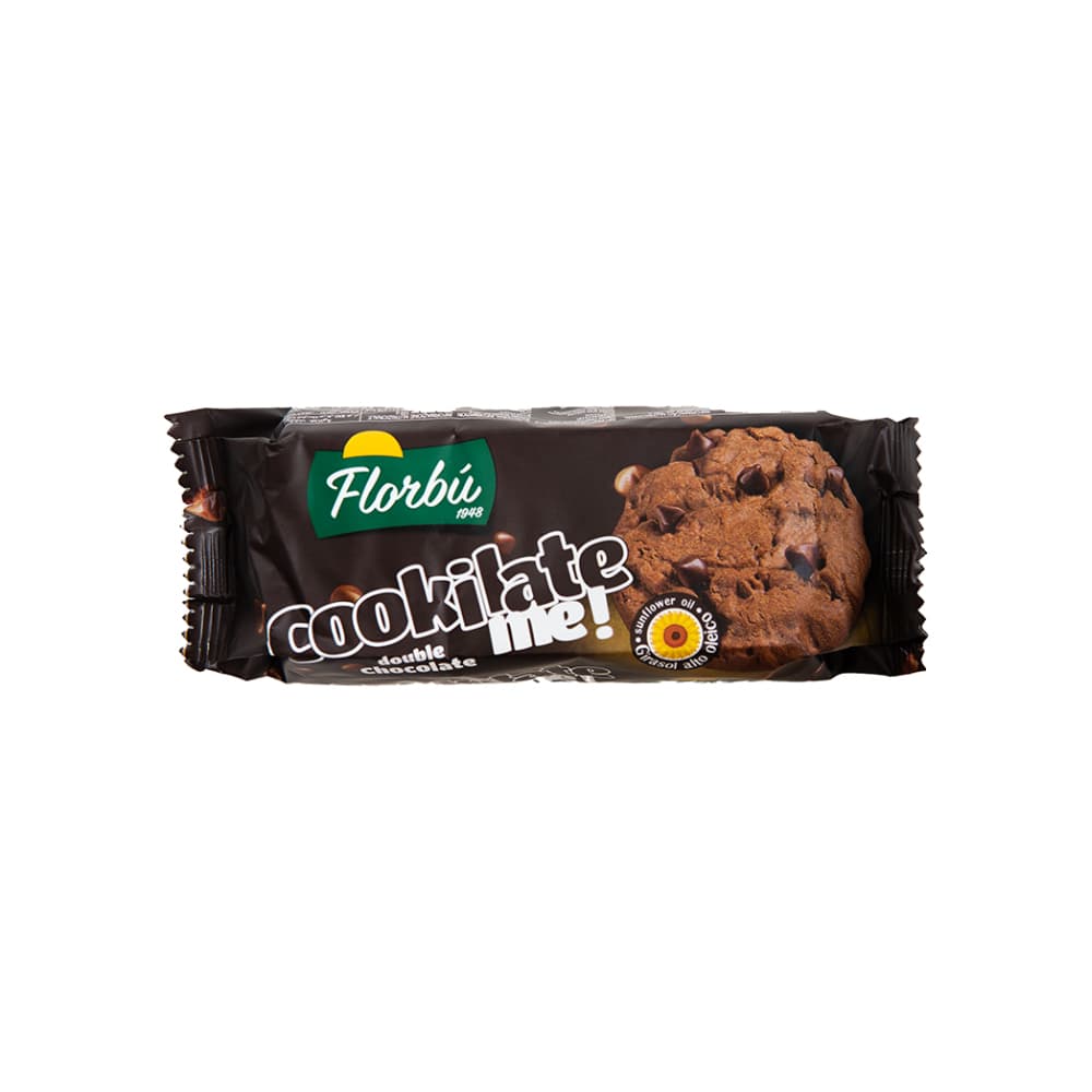 Galleta de cacao con chispas de chocolate cookilate Florbu (90 g / 3.17 oz) - Imagen 1