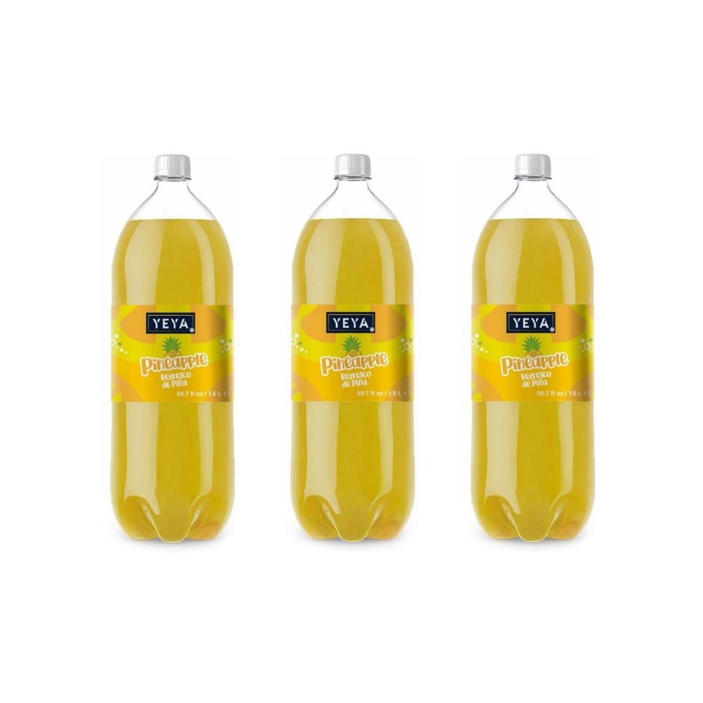 Refresco gaseado de piña YEYA (3 x 1.5 L / 50.7 fl oz) - Imagen 1