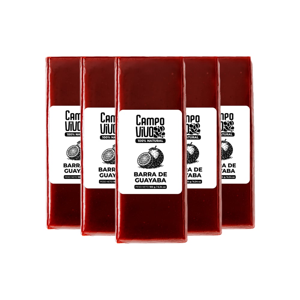 Barra de guayaba Campo Vivo (5 x 180 g / 6.34 oz) - Imagen 1