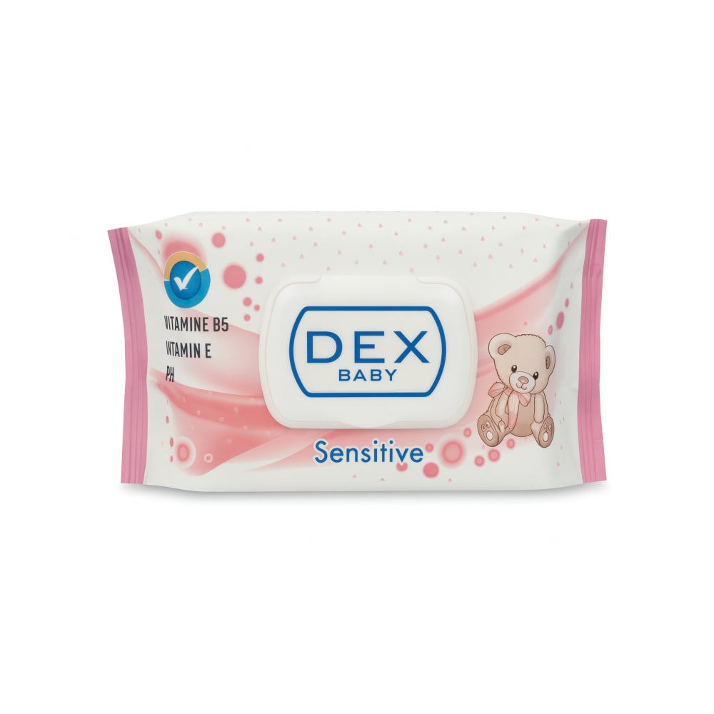 Toallitas húmedas con provitamina B5 y vitamina E Sensitive DEX (72 U) - Imagen 1