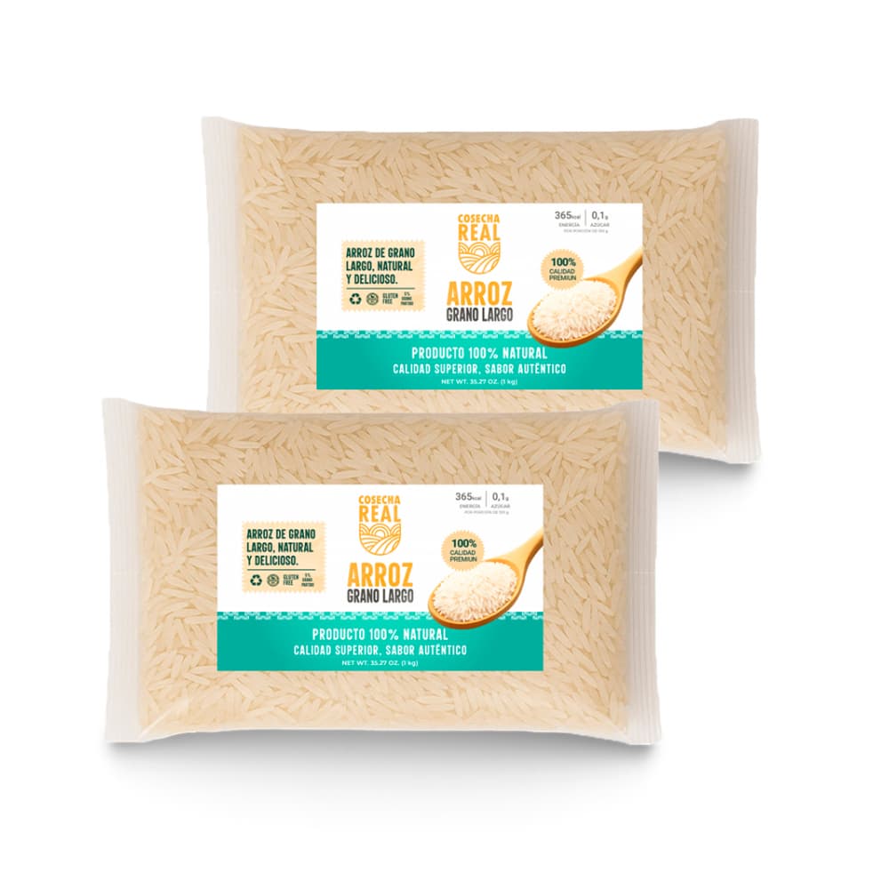 Arroz de grano largo Cosecha Real (2 x 1 kg / 2.2 lb) - Imagen 1
