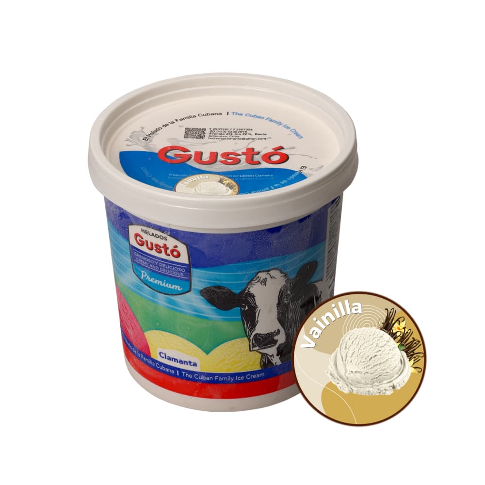 Helado Premium de vainilla Gustó (1 L) - Imagen 1