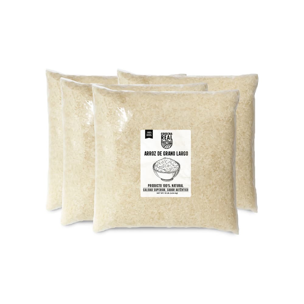 Arroz de grano largo Cosecha Real (4 x 4.54 kg / 10 lb) - Imagen 1