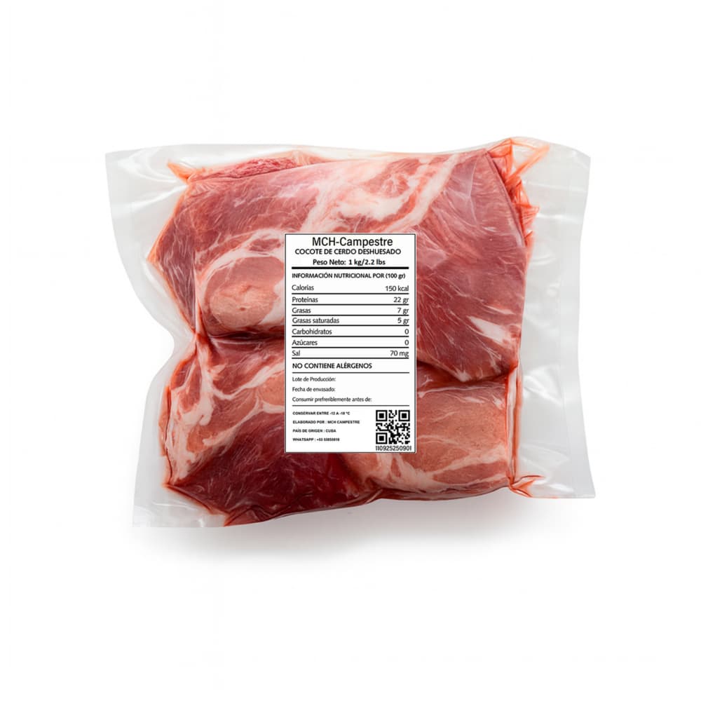 Cocote de cerdo deshuesado MCH-Campestre (1 kg / 2.2 lb) - Imagen 1