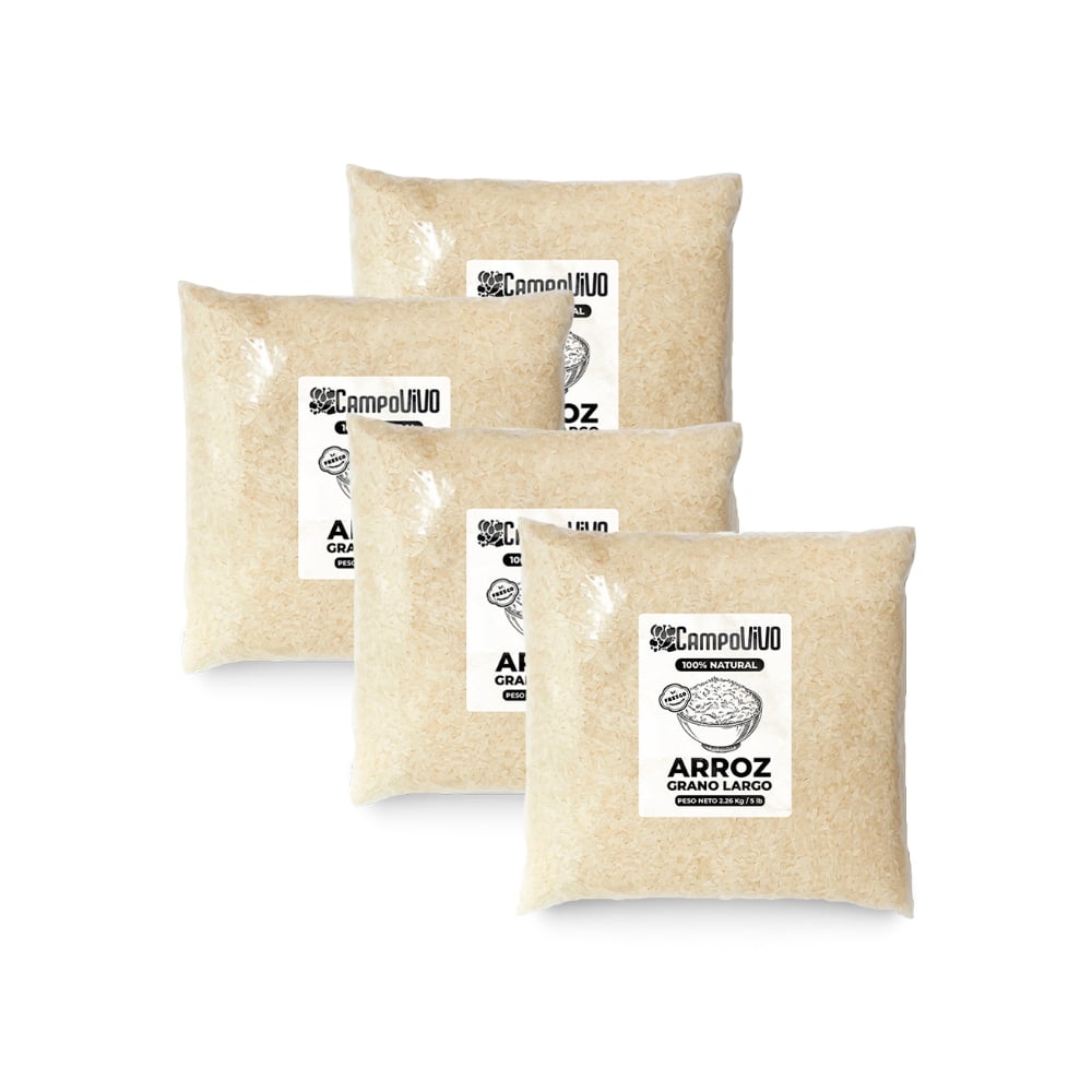 Arroz de grano largo Campo Vivo (4 x 2.26 kg / 5 lb) - Imagen 1