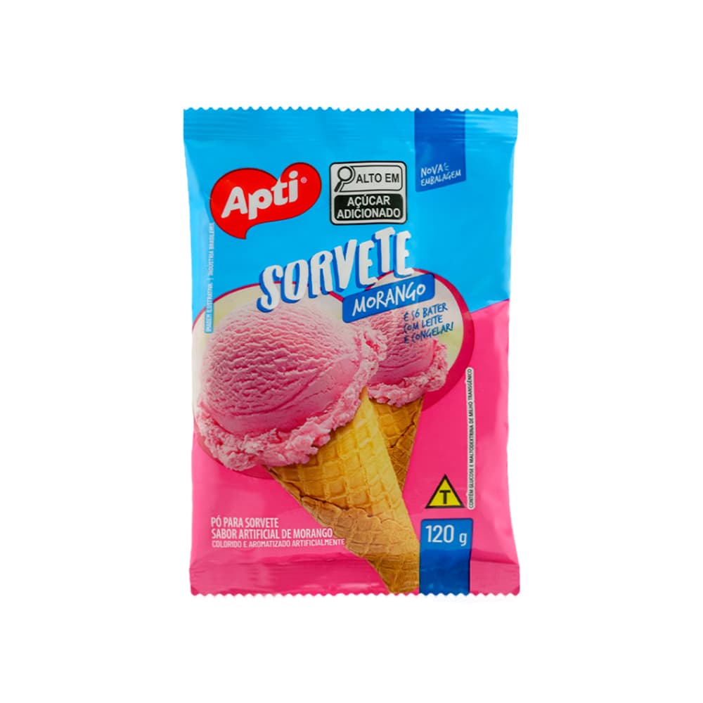 Polvo de helado con sabor artificial a fresa Apti (120 g / 4.23 oz) - Imagen 1