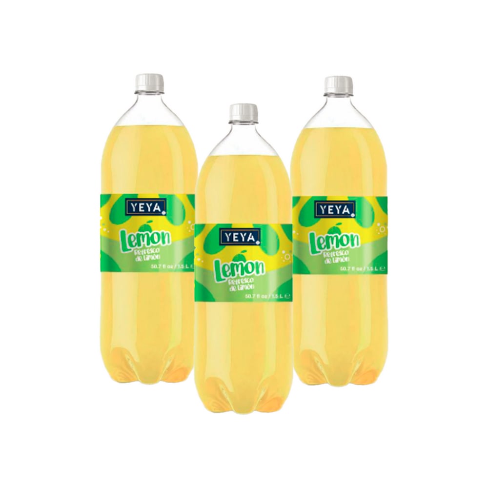 Refresco gaseado de limón YEYA (3 x 1.5 L / 50.7 fl oz) - Imagen 1