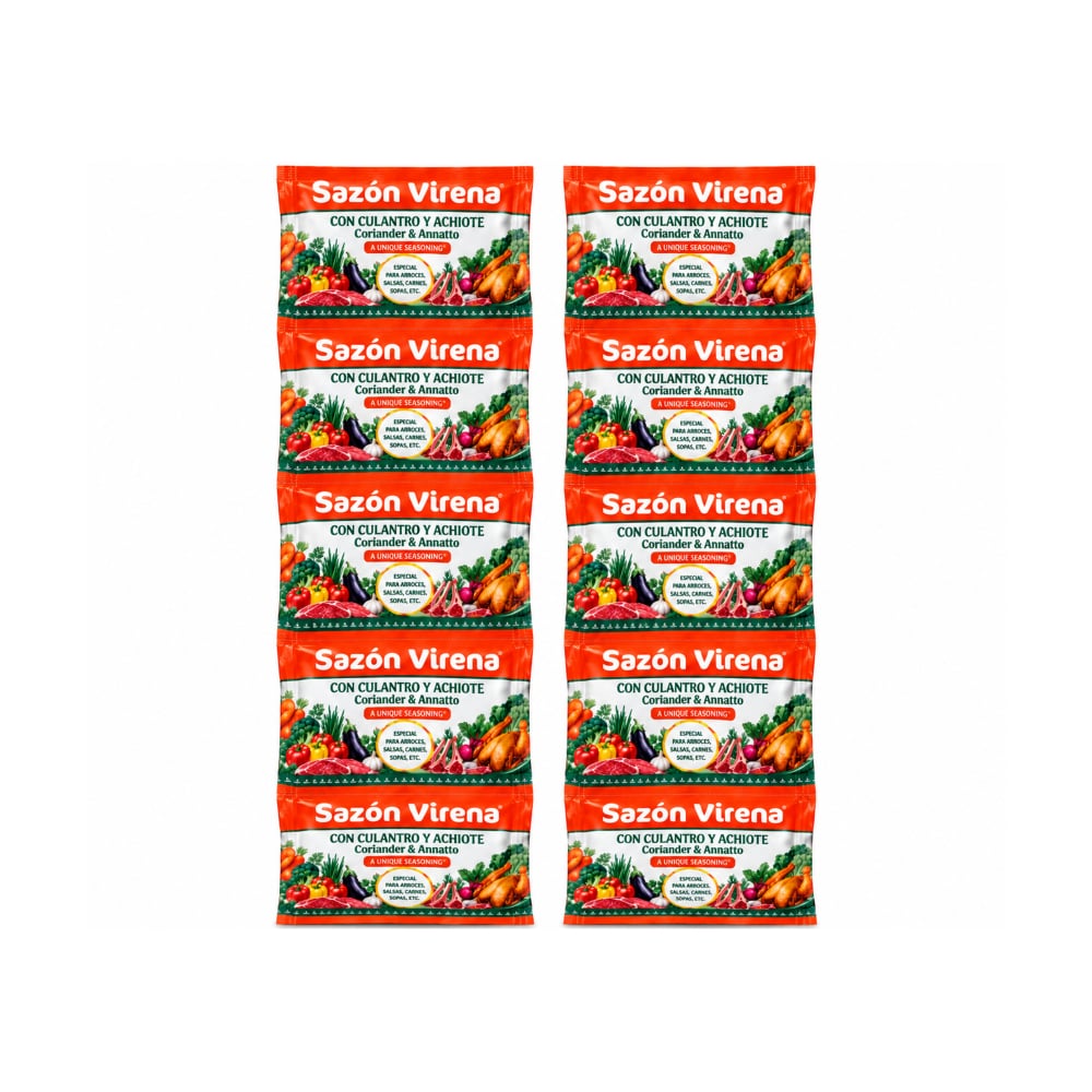 Sazón con cilantro y achiote Virena (2 x 25 g) - Imagen 1