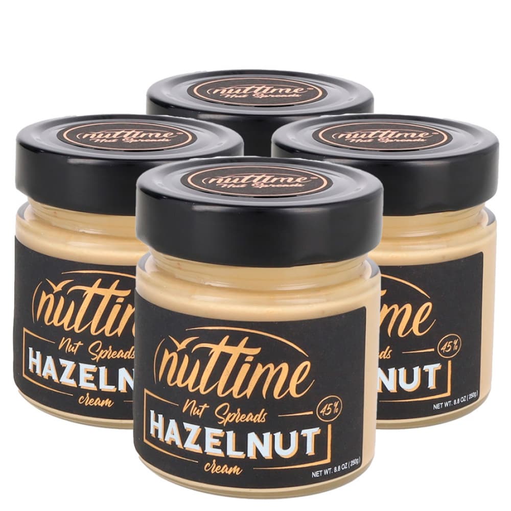 Crema de avellanas para untar Nuttime (4 x 250 g / 8.80 oz) - Imagen 1