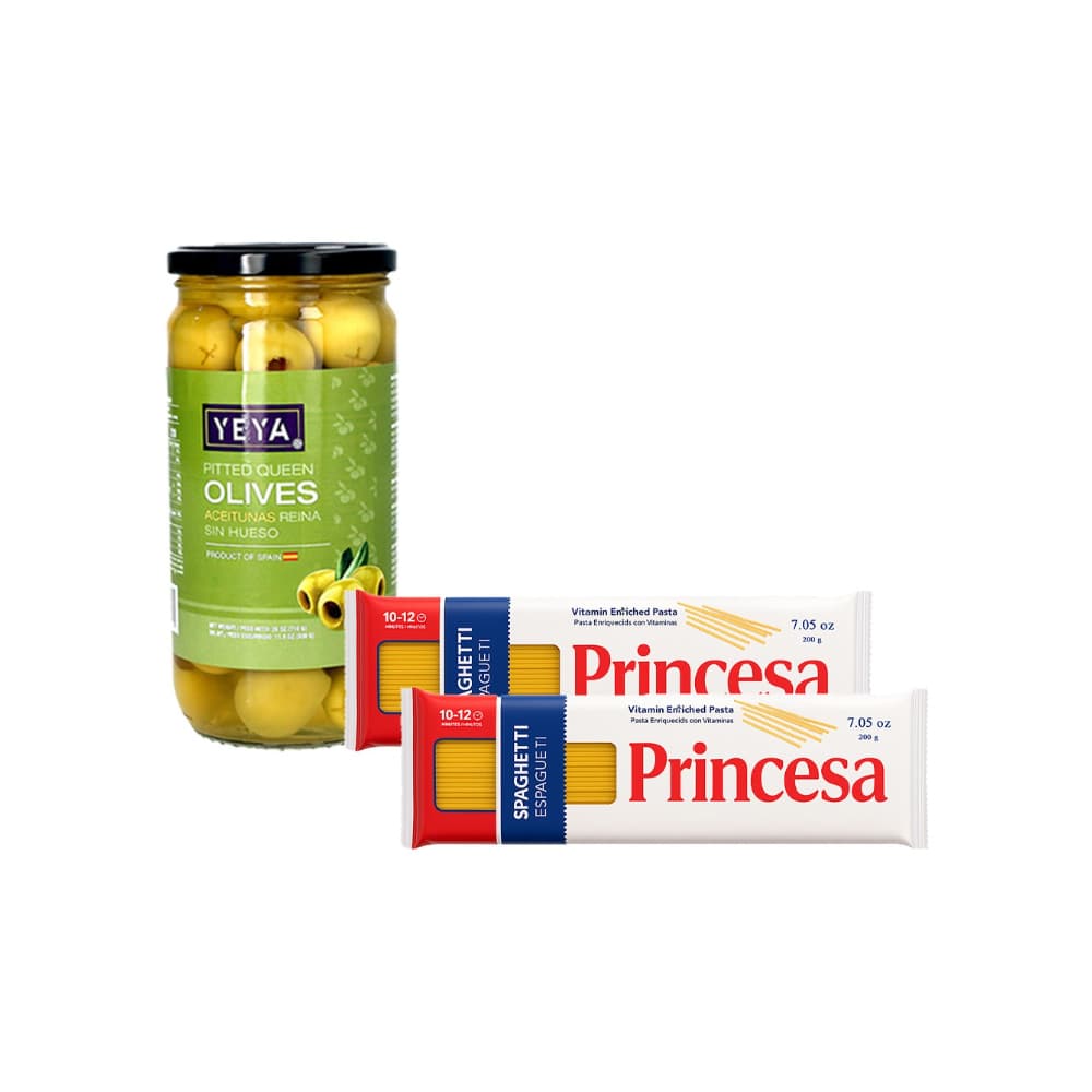 Combo de espagueti + aceituna reina extra grande - Imagen 1