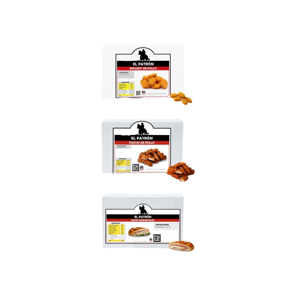 Nuggest de pollo + Fajitas de pollo + Bistec cordon blue - Imagen 1