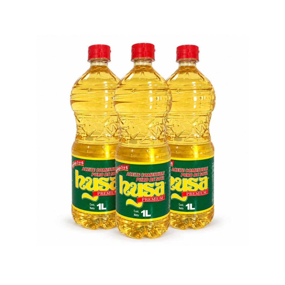 Aceite de soya puro Hysa (3 x 1 L) - Imagen 1