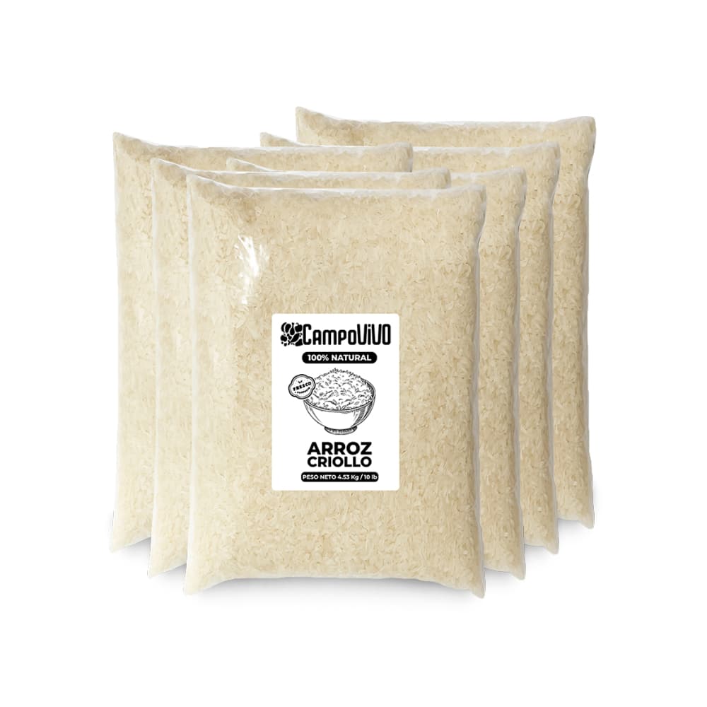Arroz criollo Campo Vivo (6 x 4.53 kg / 10 lb) - Imagen 1