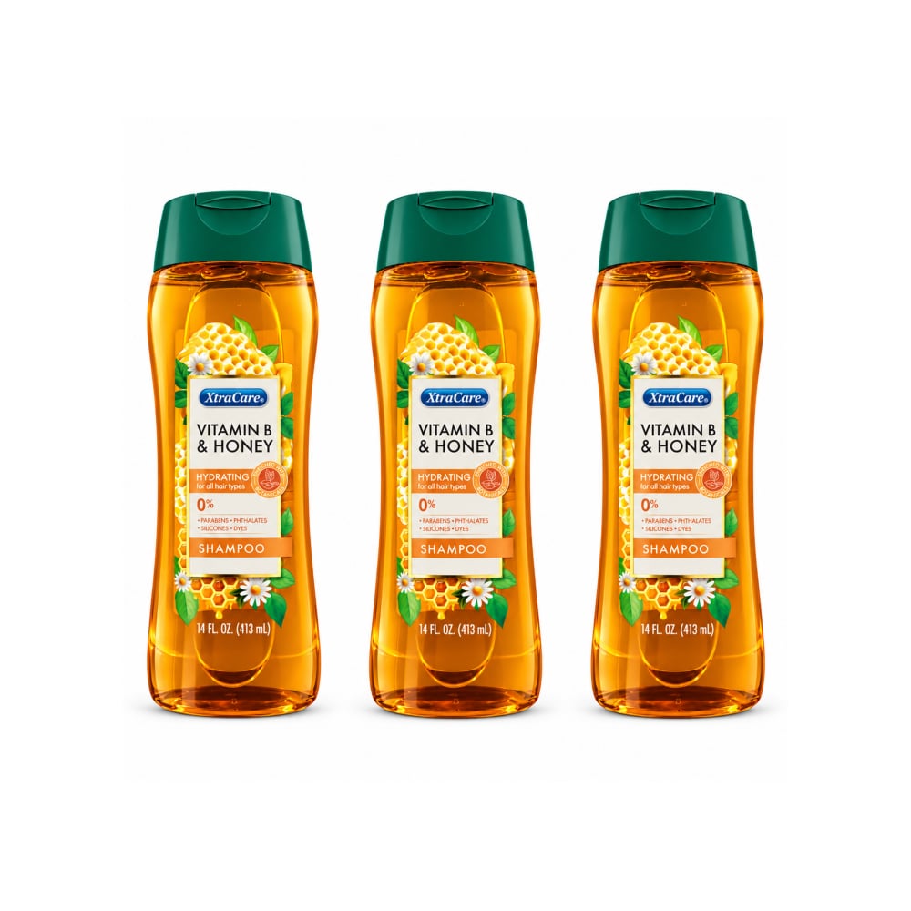 Champú hidratante con vitamina B y miel XtraCare (3 x 413 ml) - Imagen 1