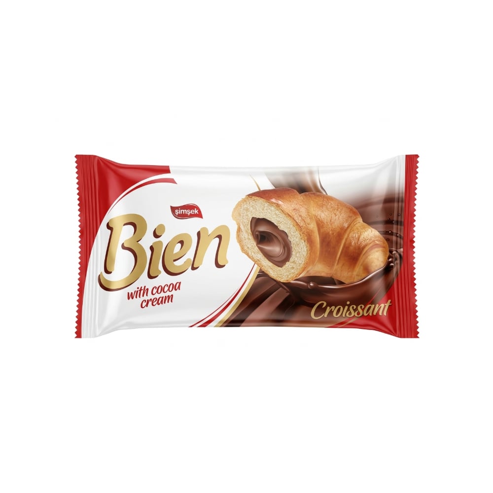 Croissant relleno de crema de cacao Bien Simsek (50 g / 1.76 oz) - Imagen 1