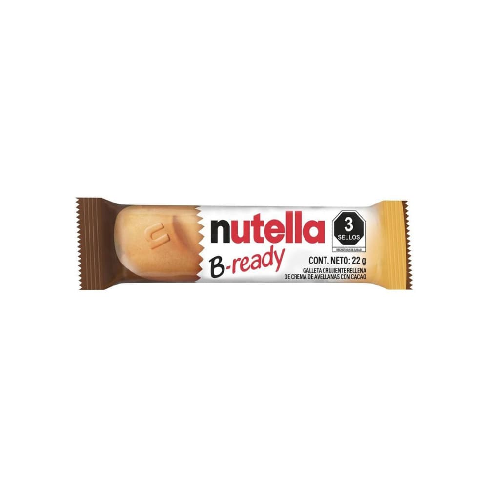 Galleta crujiente rellena de crema de avellanas con cacao B-ready Nutella (22 g) - Imagen 1