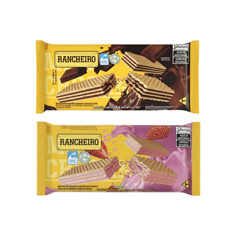 Sorbetos Rancheiro sabores chocolate y fresa - Imagen 1