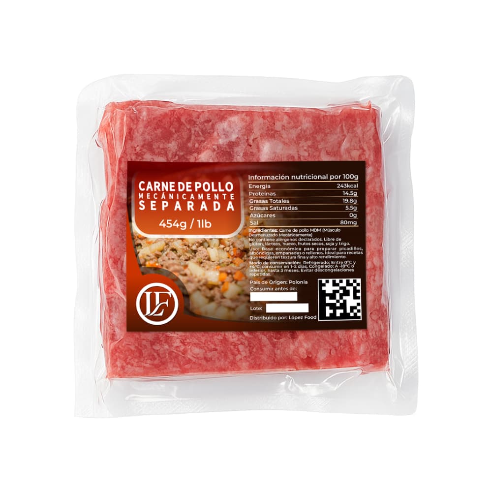 Carne de pollo mecánicamente separada LF (454 g / 1 lb) - Imagen 1