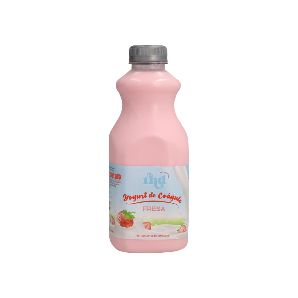 Yogurt probiótico de coágulo sabor fresa RHD (1 L) - Imagen 1