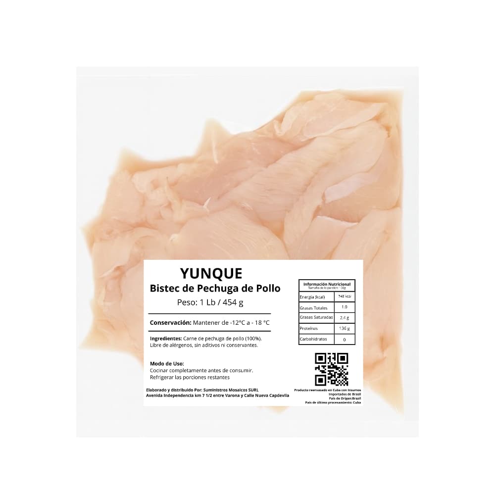 Bistec de pechuga de pollo Yunque (454 g / 1 lb) - Imagen 1