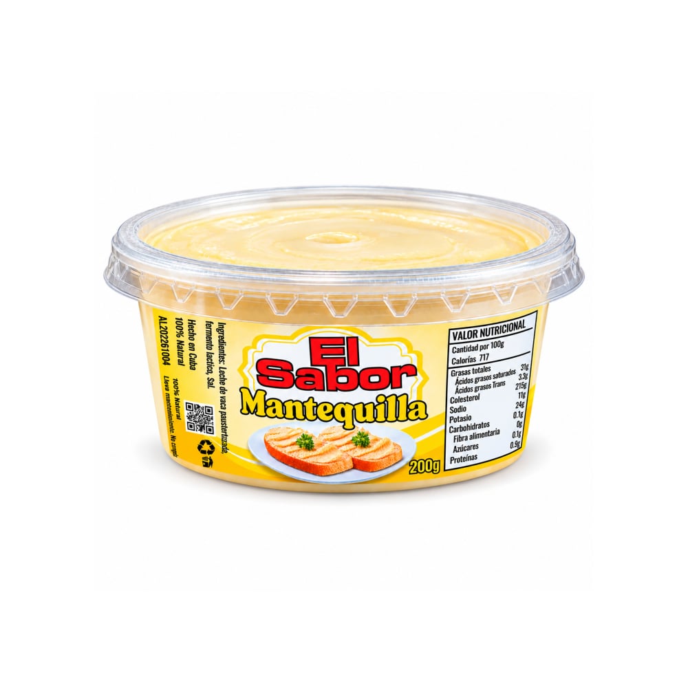 Mantequilla con sal El Sabor (200 g / 7.05 oz) - Imagen 1