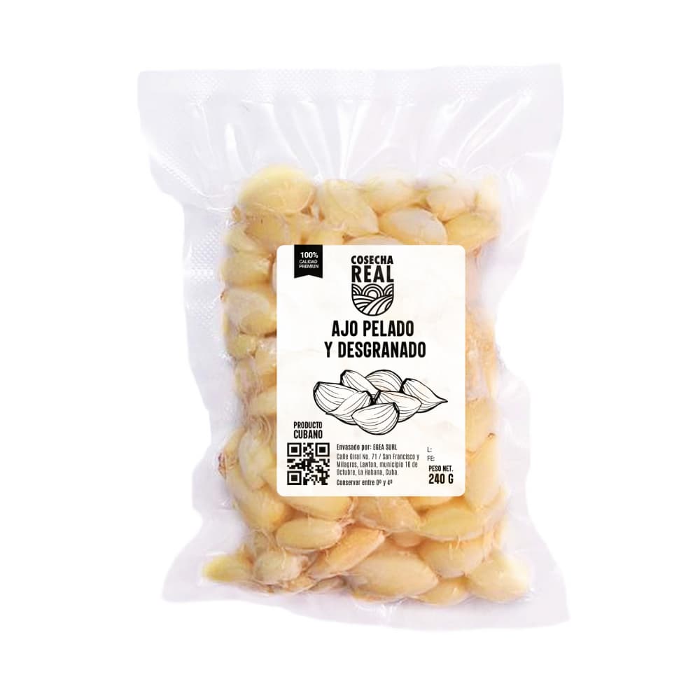 Ajo pelado desgranado Cosecha Real (240 g / 8.46 oz) - Imagen 1