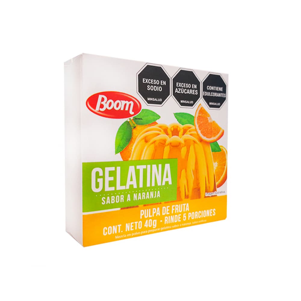 Gelatina sabor Naranja Boom (40 g / 1.41 oz) - Imagen 1