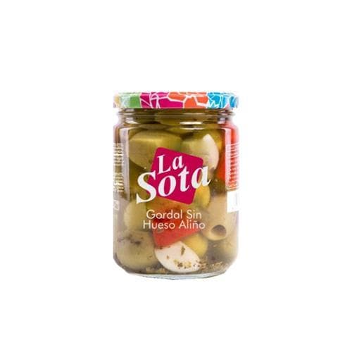 Aceituna Gordal Verde Deshuesada Aliñada (420g) LA SOTA