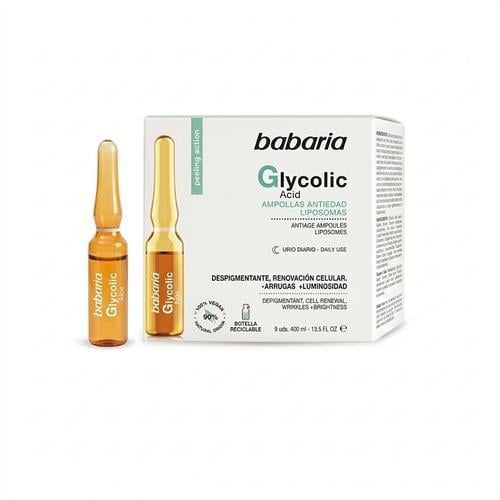 Ampollas Facial con Ácido Glicólico (5udx2ml) BABARIA - Imagen 1