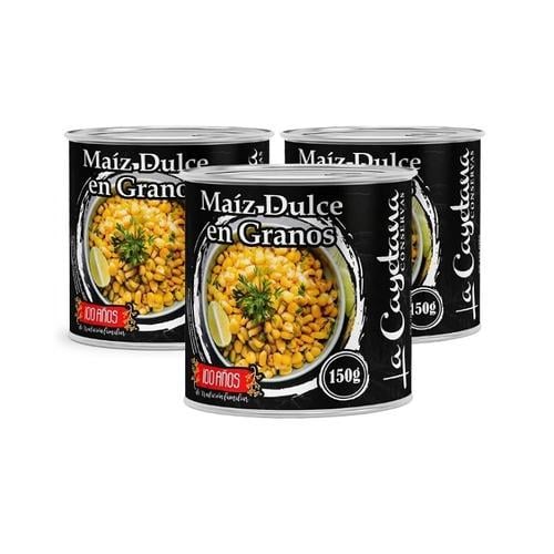 Maíz Dulce en Grano (3u x 150g) LA CAYETANA - Imagen 1