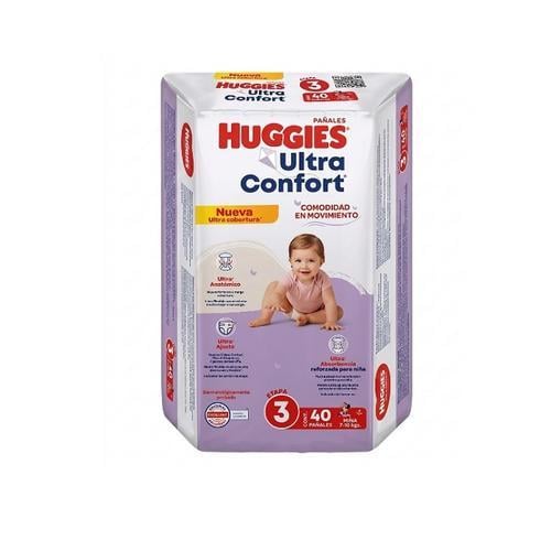 Pañal Desechable Etapa 3 para Niña (40 u) HUGGIES - Imagen 1