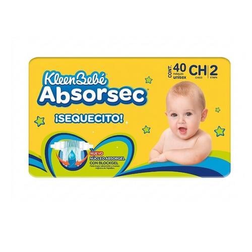 Pañales Desechables Chico (40 piezas) KLEENBEBÉ - Imagen 1