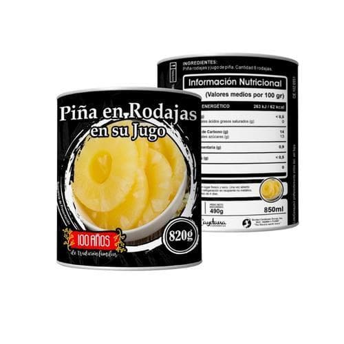 Piña en Rodajas (820g) LA CAYETANA