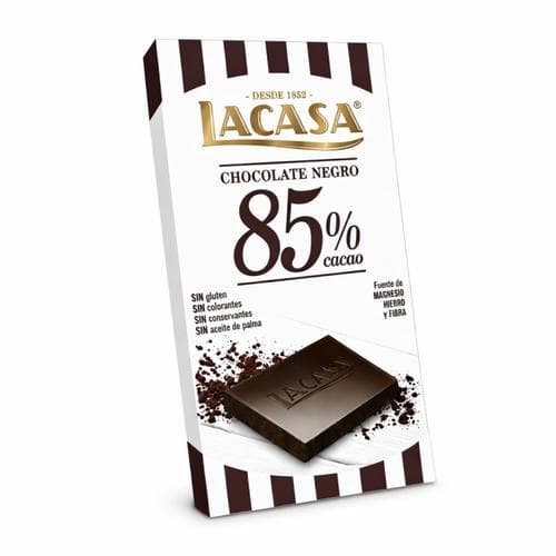 Tableta de Chocolate Negro 85% (100g) LACASA