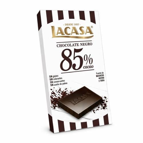 Tableta de Chocolate Negro 85% (100g) LACASA - Imagen 1