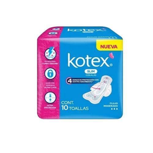 Toallas Femeninas Ultradelgadas con Alas (10 u ) KOTEX